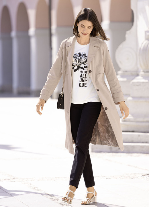 Lang - Funktions-Trenchcoat mit Gürtel., in Größe 034 bis 052, in Farbe BEIGE Ansicht 3