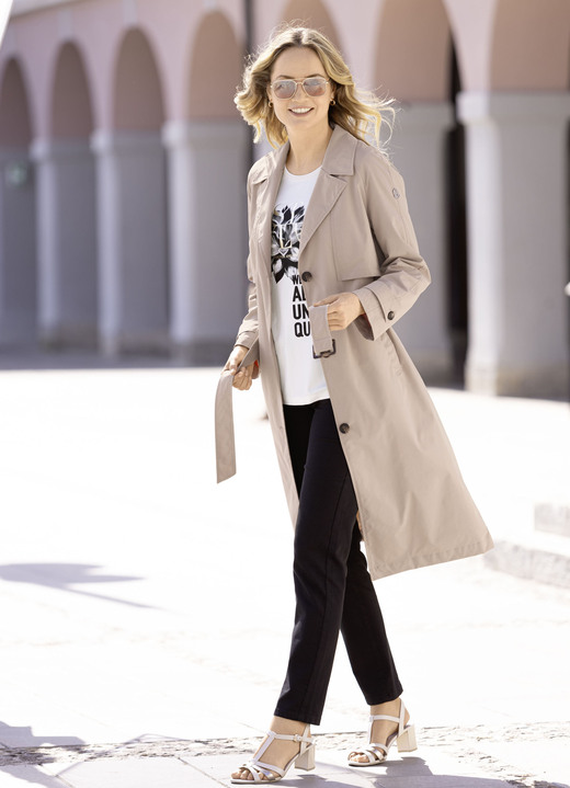 Lang - Funktions-Trenchcoat mit Gürtel., in Größe 034 bis 052, in Farbe BEIGE Ansicht 2