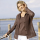 Stricksets - Strick-Twinset mit nachhaltig recycelter Baumwolle – Farbe BRAUN – Ansicht 1 Stricksets - Strick-Twinset mit nachhaltig recycelter Baumwolle, in Größe 036 bis 052, in Farbe BRAUN – Farbe BRAUN – Ansicht 1