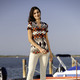 Kurzarm - Sommerliche Shirt-Tunika – Farbe BEIGE-BRAUN-ORANGE – Ansicht 2 Kurzarm - Sommerliche Shirt-Tunika, in Größe 036 bis 052, in Farbe BEIGE-MARINE-ROYALBLAU – Farbe BEIGE-BRAUN-ORANGE – Ansicht 2