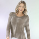 Langarm - Pullover mit kürzerem Vorderteil, in Größe L(44/46) bis XS(32/34), in Farbe ECRU – Farbe TAUPE – Ansicht 2