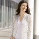 Pullover & Strickmode - Strickjacke aus Paillettengarn – Farbe WEISS-MULTICOLOR – Ansicht 2 Pullover & Strickmode - Strickjacke aus Paillettengarn, in Größe 036 bis 052, in Farbe WEISS-MULTICOLOR – Farbe WEISS-MULTICOLOR – Ansicht 2