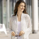 Pullover & Strickmode - Strickjacke aus Paillettengarn – Farbe WEISS-MULTICOLOR – Ansicht 1 Pullover & Strickmode - Strickjacke aus Paillettengarn, in Größe 036 bis 052, in Farbe WEISS-MULTICOLOR – Farbe WEISS-MULTICOLOR – Ansicht 1