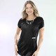 Shirts - Shirt mit dekorativer Zierapplikation in 3 Farben – Farbe SCHWARZ Shirts - Shirt mit dekorativer Zierapplikation in 3 Farben, in Größe 036 bis 052, in Farbe SCHWARZ