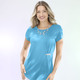 Shirts - Shirt mit dekorativer Zierapplikation in 3 Farben – Farbe TÜRKIS Shirts - Shirt mit dekorativer Zierapplikation in 3 Farben, in Größe 036 bis 052, in Farbe SCHWARZ