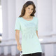 Shirts - Shirt mit Plättchen- und Strasszier in 2 Farben – Farbe MINT – Ansicht 2 Shirts - Shirt mit Plättchen- und Strasszier in 2 Farben, in Größe 038 bis 054, in Farbe MINT – Farbe MINT – Ansicht 2