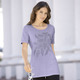 Shirts - Shirt mit Plättchen- und Strasszier in 2 Farben – Farbe FLIEDER – Ansicht 2 Shirts - Shirt mit Plättchen- und Strasszier in 2 Farben, in Größe 038 bis 054, in Farbe MINT – Farbe FLIEDER – Ansicht 2