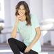Shirts - Shirt mit Plättchen- und Strasszier in 2 Farben – Farbe MINT – Ansicht 1 Shirts - Shirt mit Plättchen- und Strasszier in 2 Farben, in Größe 038 bis 054, in Farbe MINT – Farbe MINT – Ansicht 1