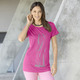 Shirts mit Strass - Shirt mit Strasszier in 2 Farben – Farbe PINK – Ansicht 1 Shirts mit Strass - Shirt mit Strasszier in 2 Farben, in Größe 038 bis 056, in Farbe PINK – Farbe PINK – Ansicht 1