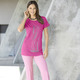 Shirts mit Strass - Shirt mit Strasszier in 2 Farben, in Größe 038 bis 056, in Farbe PINK – Farbe PINK – Ansicht 2