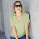 Kurzarm - Shirt mit hohem Tragekomfort in 10 Farben – Farbe AVOCADO Kurzarm - Shirt mit hohem Tragekomfort in 10 Farben, in Größe 034 bis 052, in Farbe HELLBLAU