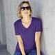 Kurzarm - Shirt mit hohem Tragekomfort in 10 Farben – Farbe LILA Kurzarm - Shirt mit hohem Tragekomfort in 10 Farben, in Größe 034 bis 052, in Farbe HELLBLAU