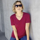 Kurzarm - Shirt mit hohem Tragekomfort in 10 Farben – Farbe WEINROT Kurzarm - Shirt mit hohem Tragekomfort in 10 Farben, in Größe 034 bis 052, in Farbe HELLBLAU