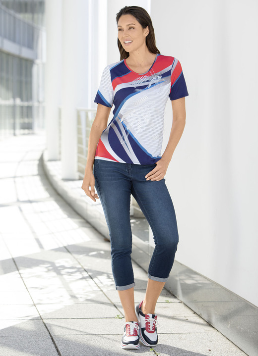 Hosen mit Knopf- und Reißverschluss - Jeans mit Push-up-Effekt Ansicht 5 Hosen mit Knopf- und Reißverschluss - Jeans mit Push-up-Effekt, in Größe 017 bis 052, in Farbe DUNKELBLAU Ansicht 5