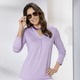 Tuniken - Shirt-Tunika Made in Europe, in Größe 036 bis 054, in Farbe FLIEDER – Farbe FLIEDER – Ansicht 1