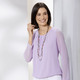 Langarm - Unifarbene Tunika, in Größe 036 bis 052, in Farbe FLIEDER