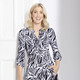 Tuniken - Shirt-Tunika mit Elasthan – Farbe SCHWARZ-WEISS – Ansicht 2 Tuniken - Shirt-Tunika mit Elasthan, in Größe 036 bis 054, in Farbe SCHWARZ-WEISS – Farbe SCHWARZ-WEISS – Ansicht 2