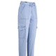 Hosen - Knöchellange Cargojeans – Farbe HELLBLAU – Ansicht 1 Hosen - Knöchellange Cargojeans, in Größe 017 bis 050, in Farbe HELLBLAU – Farbe HELLBLAU – Ansicht 1