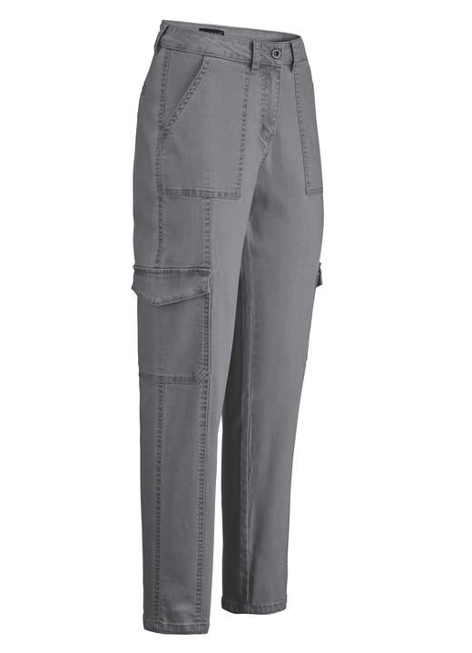 Hosen - Knöchellange Cargojeans Ansicht 4 Hosen - Knöchellange Cargojeans, in Größe 017 bis 050, in Farbe HELLBLAU Ansicht 4