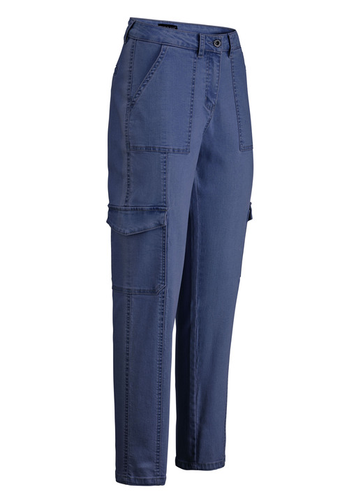 Hosen - Knöchellange Cargojeans Ansicht 8 Hosen - Knöchellange Cargojeans, in Größe 017 bis 050, in Farbe HELLBLAU Ansicht 8