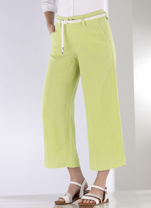 Hosen - Culotte mit angesagtem Kordelgürtel, in Größe 018 bis 052, in Farbe LIMONE Ansicht 3