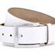 Gürtel - Trendiger Damen-Gürtel aus Leder, 3,5 cm breit, in Größe 100 bis 120, in Farbe MARINE – Farbe WEISS – Ansicht 1