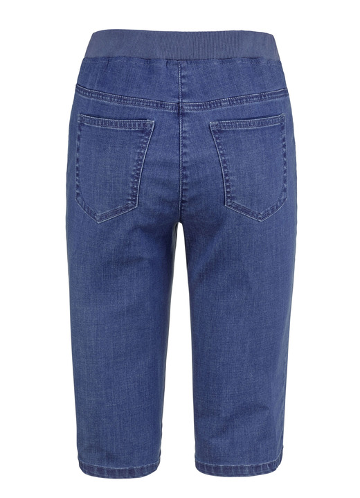 Jeans - Bermudas mit Jersey-Bund, in Größe 036 bis 052, in Farbe HELLBLAU Ansicht 5
