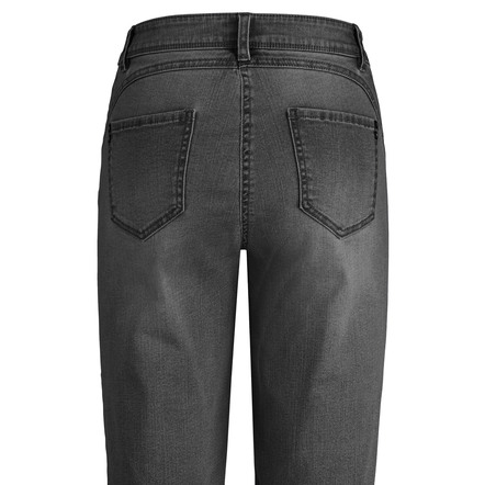 Hosen - Bermudas mit Push-up-Effekt – Farbe SCHWARZ – Ansicht  Hosen - Bermudas mit Push-up-Effekt, in Größe 034 bis 052, in Farbe HELLBLAU – Farbe SCHWARZ – Ansicht