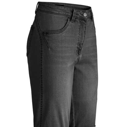 Hosen - Bermudas mit Push-up-Effekt, in Größe 034 bis 052, in Farbe JEANSBLAU – Farbe SCHWARZ – Ansicht 