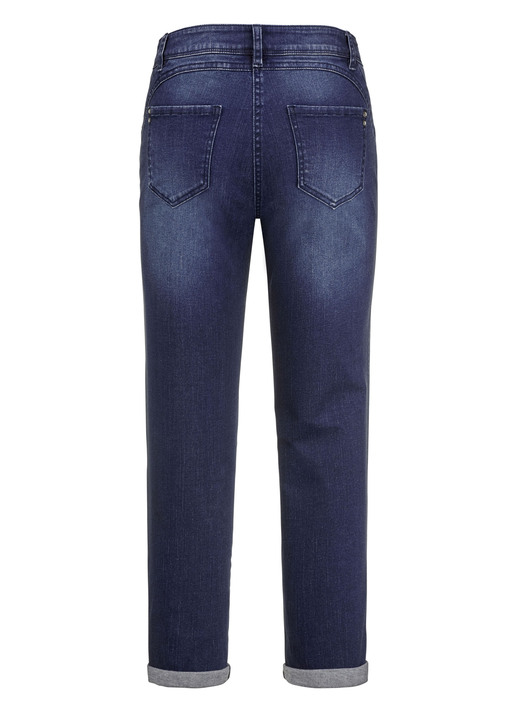 Hosen mit Knopf- und Reißverschluss - Jeans mit Push-up-Effekt Ansicht 2 Hosen mit Knopf- und Reißverschluss - Jeans mit Push-up-Effekt, in Größe 017 bis 052, in Farbe DUNKELBLAU Ansicht 2