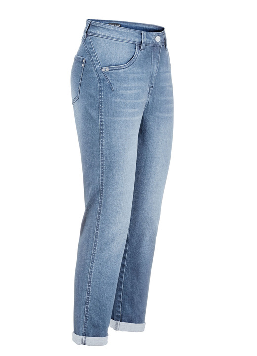 Hosen mit Knopf- und Reißverschluss - Jeans mit Push-up-Effekt Ansicht 10 Hosen mit Knopf- und Reißverschluss - Jeans mit Push-up-Effekt, in Größe 017 bis 052, in Farbe JEANSBLAU Ansicht 10