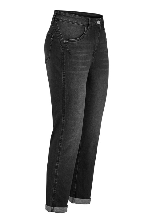 Hosen mit Knopf- und Reißverschluss - Jeans mit Push-up-Effekt Ansicht 14 Hosen mit Knopf- und Reißverschluss - Jeans mit Push-up-Effekt, in Größe 017 bis 052, in Farbe JEANSBLAU Ansicht 14