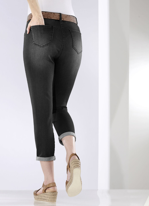 Hosen mit Knopf- und Reißverschluss - Jeans mit Push-up-Effekt Ansicht 13 Hosen mit Knopf- und Reißverschluss - Jeans mit Push-up-Effekt, in Größe 017 bis 052, in Farbe DUNKELBLAU Ansicht 13