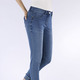 Hosen mit Knopf- und Reißverschluss - Jeans mit funkelndem Glitzersteinchenbesatz – Farbe JEANSBLAU – Ansicht 3 Hosen mit Knopf- und Reißverschluss - Jeans mit funkelndem Glitzersteinchenbesatz, in Größe 017 bis 050, in Farbe HELLBLAU – Farbe JEANSBLAU – Ansicht 3
