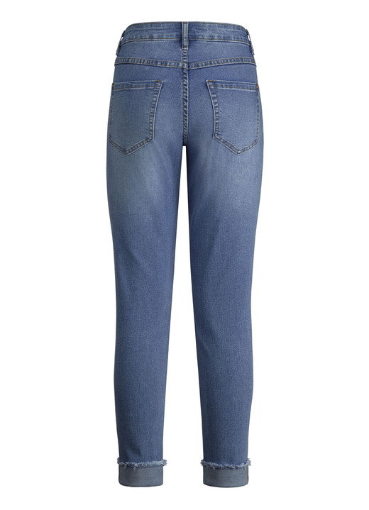 Hosen mit Knopf- und Reißverschluss - Jeans mit funkelndem Glitzersteinchenbesatz Ansicht 6 Hosen mit Knopf- und Reißverschluss - Jeans mit funkelndem Glitzersteinchenbesatz, in Größe 017 bis 050, in Farbe HELLBLAU Ansicht 6