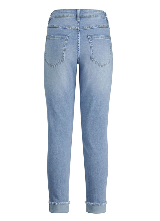 Hosen mit Knopf- und Reißverschluss - Jeans mit funkelndem Glitzersteinchenbesatz Ansicht 2 Hosen mit Knopf- und Reißverschluss - Jeans mit funkelndem Glitzersteinchenbesatz, in Größe 017 bis 050, in Farbe HELLBLAU Ansicht 2