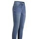 Hosen mit Knopf- und Reißverschluss - Jeans mit funkelndem Glitzersteinchenbesatz – Farbe JEANSBLAU – Ansicht 1 Hosen mit Knopf- und Reißverschluss - Jeans mit funkelndem Glitzersteinchenbesatz, in Größe 017 bis 050, in Farbe HELLBLAU – Farbe JEANSBLAU – Ansicht 1