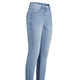 Hosen mit Knopf- und Reißverschluss - Jeans mit funkelndem Glitzersteinchenbesatz – Farbe HELLBLAU – Ansicht 1 Hosen mit Knopf- und Reißverschluss - Jeans mit funkelndem Glitzersteinchenbesatz, in Größe 017 bis 050, in Farbe HELLBLAU – Farbe HELLBLAU – Ansicht 1