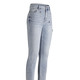 Hosen - Jeans mit Strasszier und glänzenden Blütenmotiven – Farbe HELLBLAU – Ansicht 1 Hosen - Jeans mit Strasszier und glänzenden Blütenmotiven, in Größe 017 bis 050, in Farbe HELLBLAU – Farbe HELLBLAU – Ansicht 1