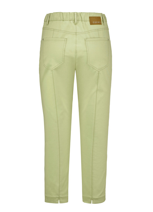 Hosen mit Knopf- und Reißverschluss - Caprihose in 4-Pocket-Form Ansicht 8 Hosen mit Knopf- und Reißverschluss - Caprihose in 4-Pocket-Form, in Größe 018 bis 052, in Farbe HELLBLAU Ansicht 8