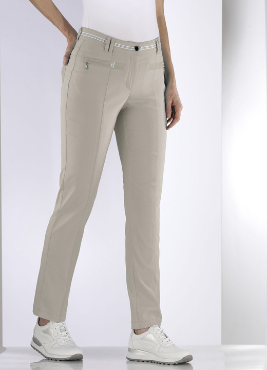 Hosen mit Knopf- und Reißverschluss - Aufwendig gearbeitete Hose, in Größe 017 bis 052, in Farbe TÜRKIS Ansicht 10