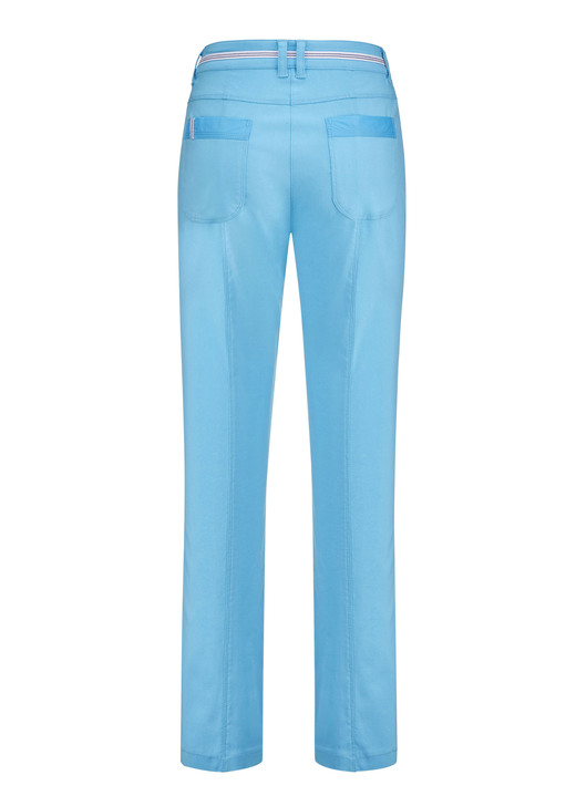 Hosen mit Knopf- und Reißverschluss - Aufwendig gearbeitete Hose, in Größe 017 bis 052, in Farbe TÜRKIS Ansicht 2