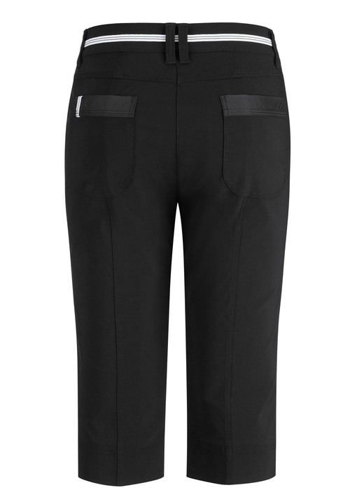 Hosen mit Knopf- und Reißverschluss - Aufwendig gearbeitete Bermudas, in Größe 034 bis 052, in Farbe SCHWARZ Ansicht 2