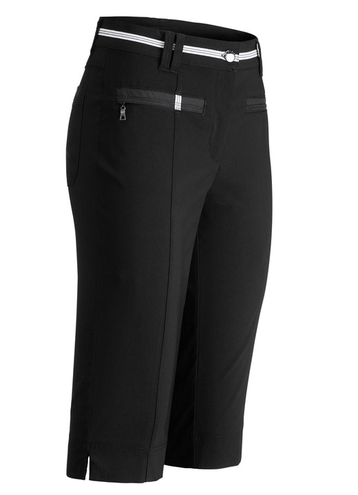 Hosen mit Knopf- und Reißverschluss - Aufwendig gearbeitete Bermudas Ansicht 4 Hosen mit Knopf- und Reißverschluss - Aufwendig gearbeitete Bermudas, in Größe 034 bis 052, in Farbe TÜRKIS Ansicht 4