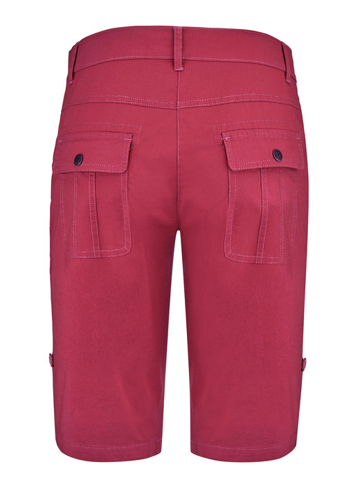 Hosen mit Knopf- und Reißverschluss - Bermudas mit Zierriegel, in Größe 034 bis 052, in Farbe GRÜN Ansicht 5