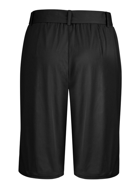 Hosen - Bermudas mit Stoffbindeband, in Größe 036 bis 052, in Farbe SCHWARZ Ansicht 2