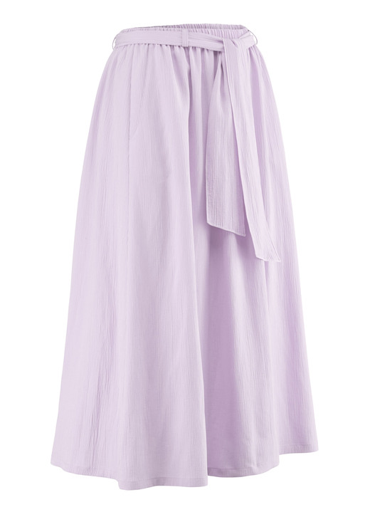 Uni - Rock mit Stoffbindeband, in Größe 018 bis 052, in Farbe HELLBLAU Ansicht 5