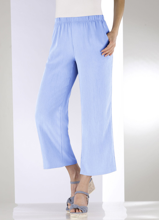 Hosen in Schlupfform - 7/8-Hose in bequemer Weite, in Größe 018 bis 052, in Farbe HELLBLAU Ansicht 3
