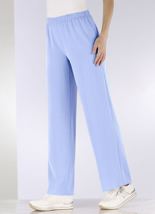 Hosen - Hose in bequemer Weite Ansicht 3 Hosen - Hose in bequemer Weite, in Größe 018 bis 052, in Farbe HELLBLAU Ansicht 3