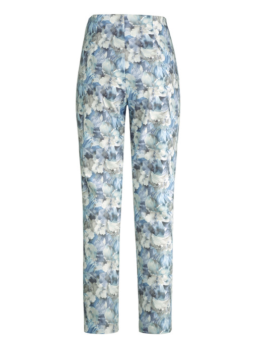 Hosen - Hose mit floralem Allover-Dessin Ansicht 2 Hosen - Hose mit floralem Allover-Dessin, in Größe 018 bis 052, in Farbe ECRU-BLEU-BUNT Ansicht 2